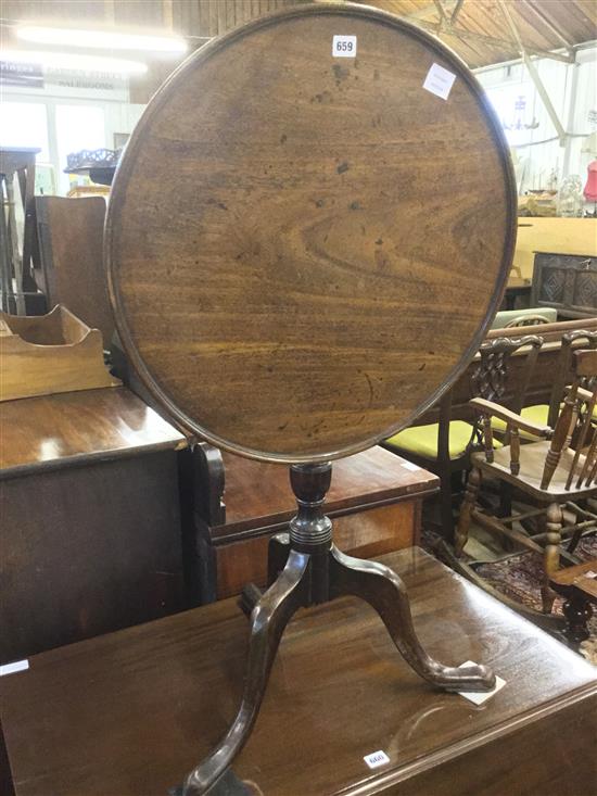 Regency mahogany circular dish topped wine table